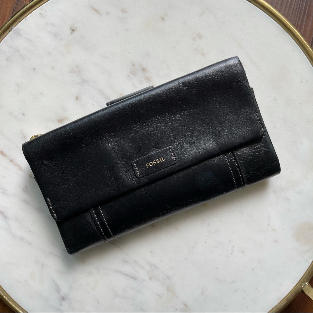 Fossil Black Clasp Wallet